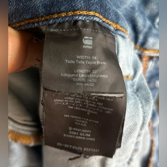 GStar Raw colecttion men’s jeans 3301 Slin, Size 34/32 - Picture 12 of 12